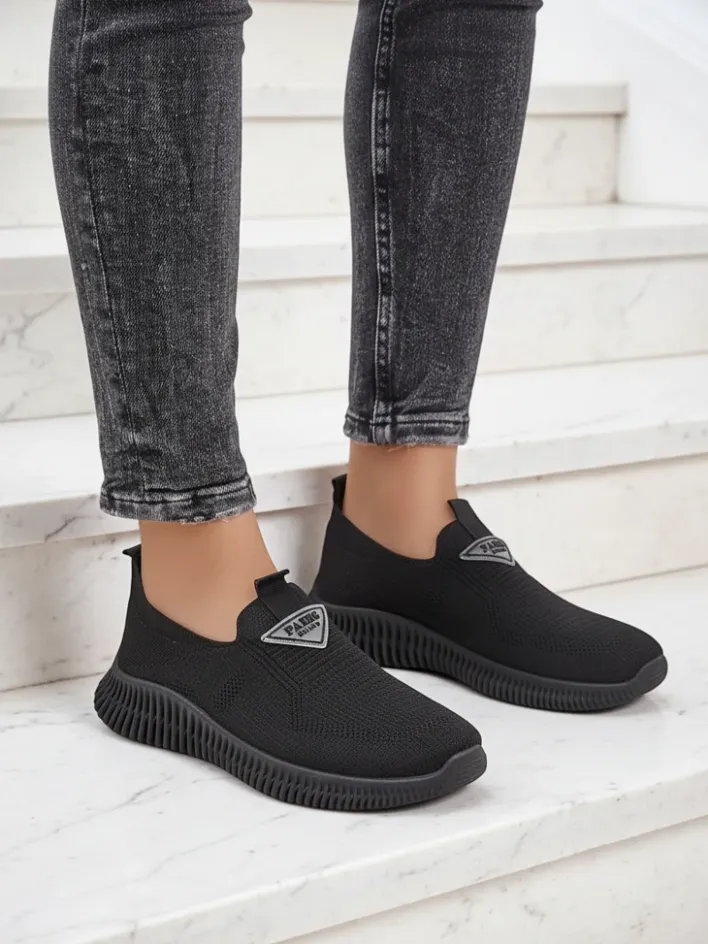 Sportowe|Bieganie, Ćwiczenia I Trening^Royalfashion Wsuwane damskie materiałowe buty sportowe Serra czarny