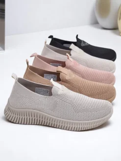 Sportowe|Bieganie, Ćwiczenia I Trening^Royalfashion Wsuwane damskie materiałowe buty sportowe Serra czarny