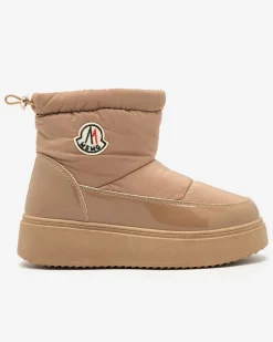Śniegowce|Botki Z Grubym Ociepleniem^Royalfashion Wsuwane śniegowce damskie w m kolorze Ademra brązowy