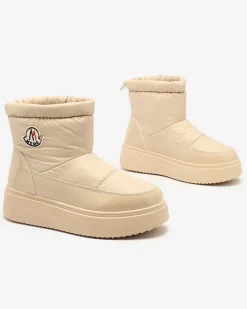 Śniegowce|Botki Z Grubym Ociepleniem^Royalfashion Wsuwane śniegowce damskie w m kolorze Ademra beżowy