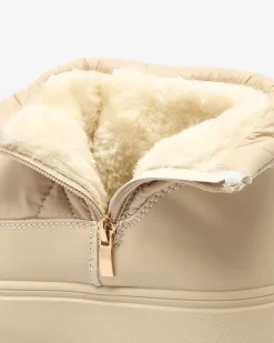 Śniegowce|Botki Z Grubym Ociepleniem^Royalfashion Wsuwane śniegowce damskie w m kolorze Armeda beżowy