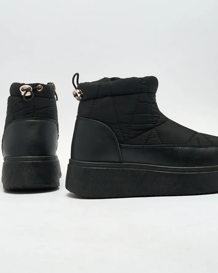 Śniegowce|Botki Z Grubym Ociepleniem^Royalfashion Wsuwane śniegowce damskie w m kolorze Armeda czarny