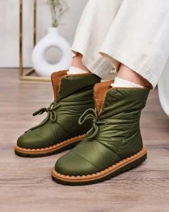 Śniegowce|Botki Z Delikatnym Ociepleniem^Royalfashion Wsuwane śniegowce damskie w kolorze m Nevonsis zielony