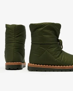 Śniegowce|Botki Z Delikatnym Ociepleniem^Royalfashion Wsuwane śniegowce damskie w kolorze m Nevonsis zielony