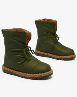 Śniegowce|Botki Z Delikatnym Ociepleniem^Royalfashion Wsuwane śniegowce damskie w kolorze m Nevonsis zielony