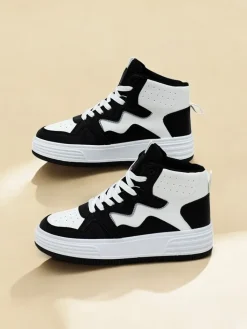 Sneakersy^Royalfashion Wysokie damskie buty sportowe Quiedy czarny