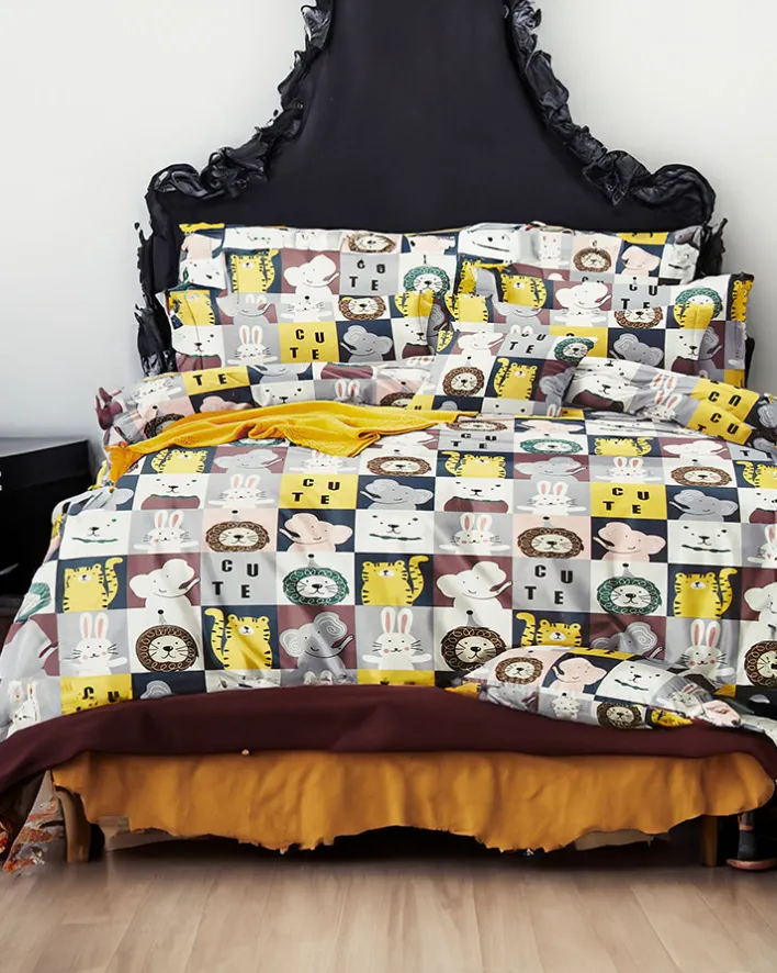 160 X 200 Cm^Royalfashion Wzorzysta pościel 160x200 komplet 3 CZĘŚCI