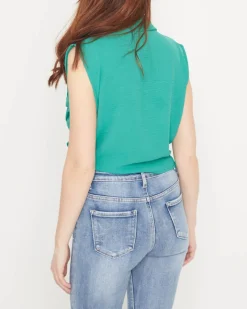 Bluzki / Koszule / Koszulki^Royalfashion Zielona koszula damska zapinana na guziki zielony