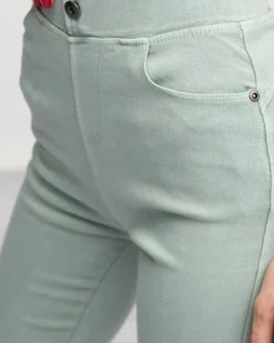 Legginsy / Tregginsy^Royalfashion Zielone tregginsy damskie zielony