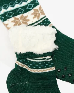 Skarpetki^Royalfashion Zielone świąteczne męskie skarpetki ocieplane zielony