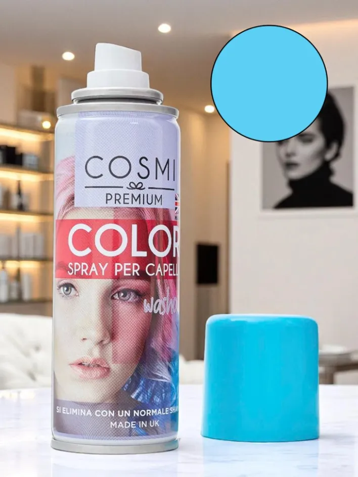 Włosy^Royalfashion Spray Koloryzujący Lakier do włosów Niebieski