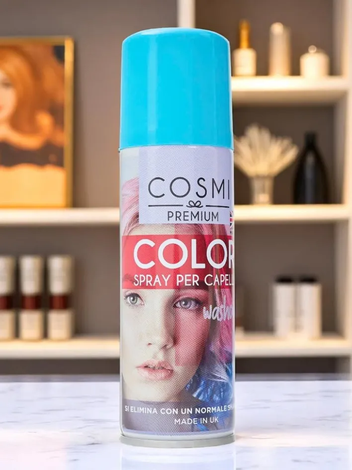 Włosy^Royalfashion Spray Koloryzujący Lakier do włosów Niebieski
