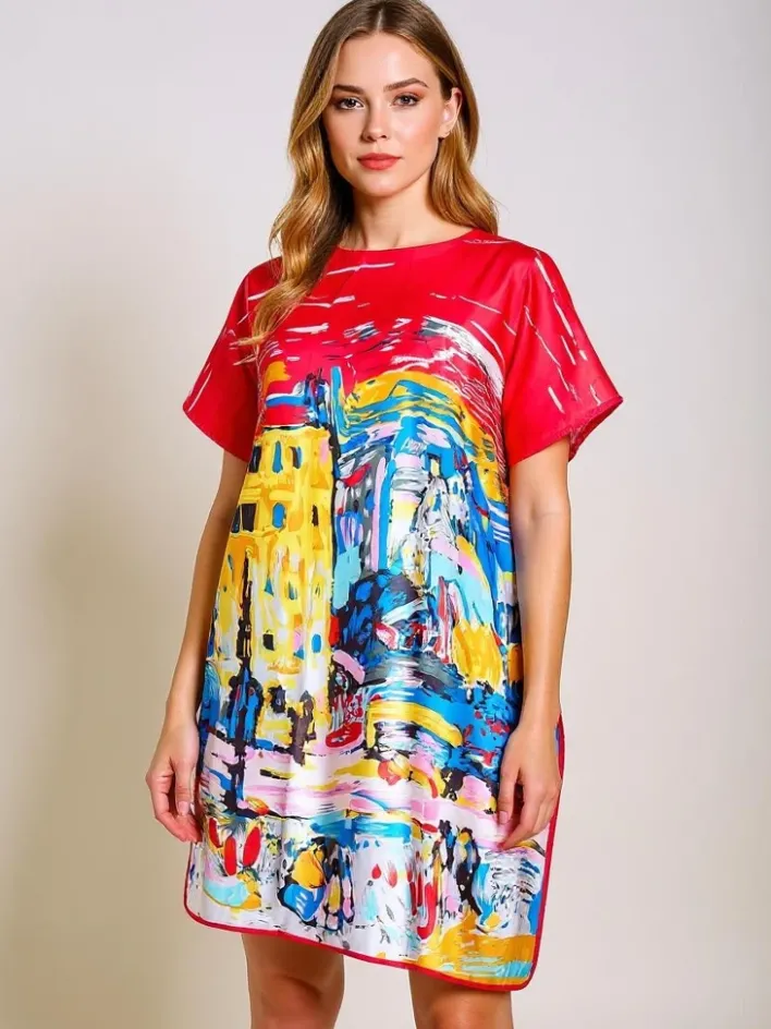 Narzutka Plażowa|Bluzki / Koszule / Koszulki^Royalfashion Sukienka Pareo Callista od – kolorowa, uniwersalna, do kolan Wielokolorowe