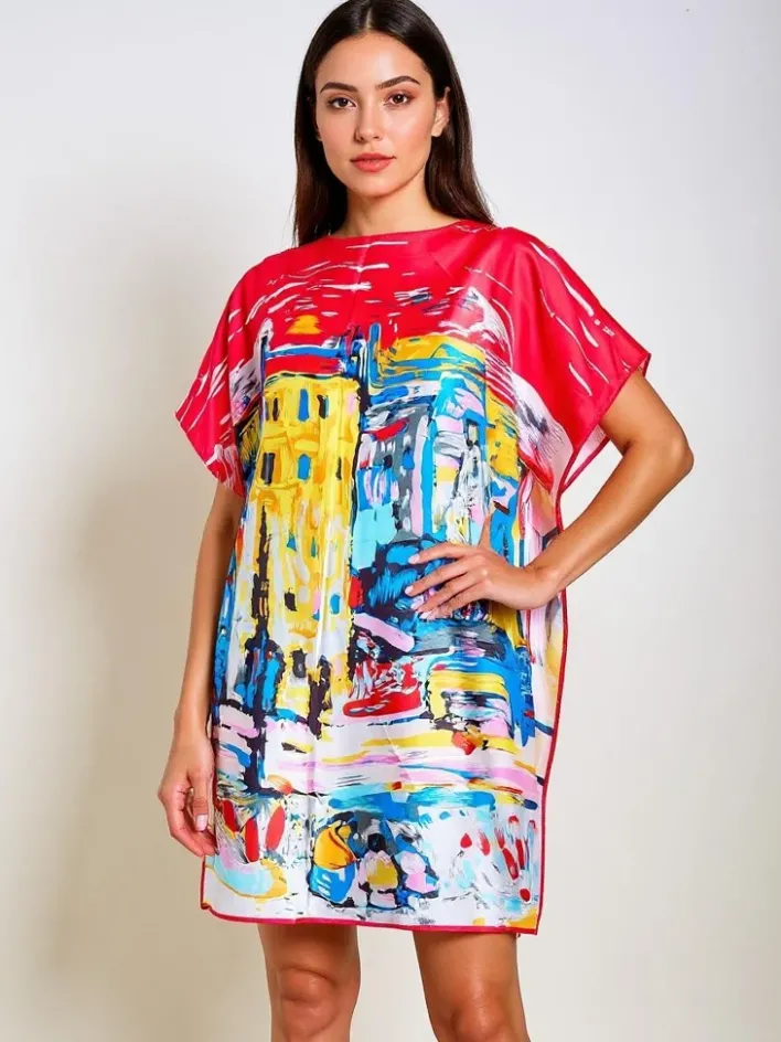 Narzutka Plażowa|Bluzki / Koszule / Koszulki^Royalfashion Sukienka Pareo Callista od – kolorowa, uniwersalna, do kolan Wielokolorowe