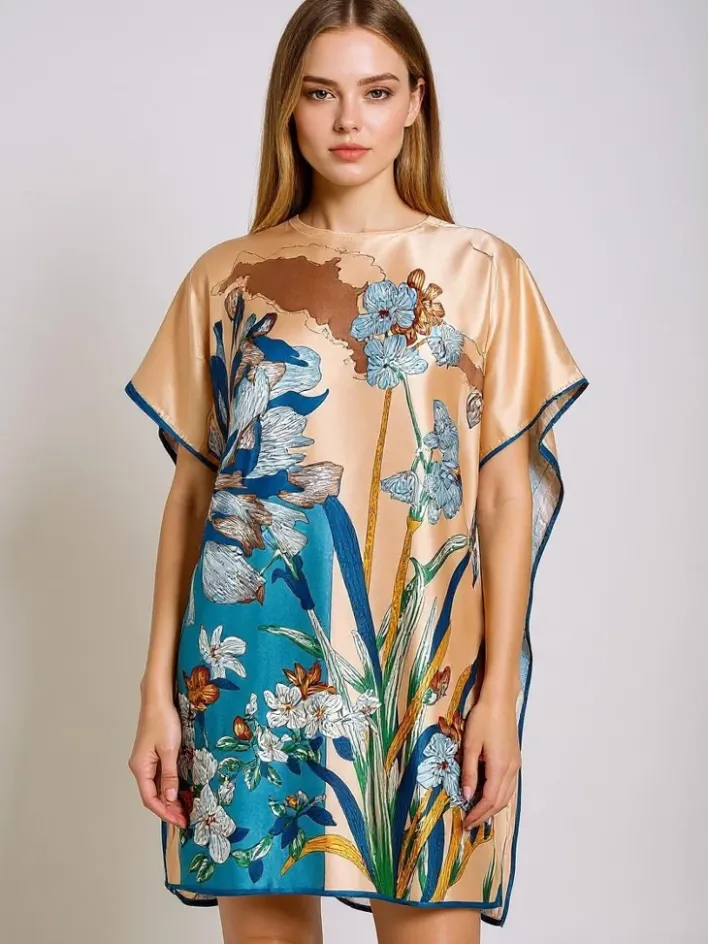 Narzutka Plażowa|Bluzki / Koszule / Koszulki^Royalfashion Sukienka Pareo Kalista – wielokolorowa, lekka tkanina, uniwersalna Wielokolorowe