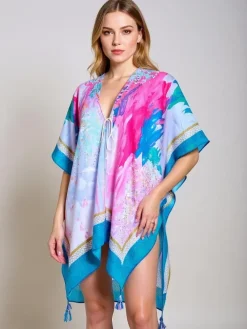 Narzutka Plażowa|Bluzki / Koszule / Koszulki^Royalfashion Sukienka pareo Calypso – zwiewna kreacja do kolan, kolorowa Wielokolorowe