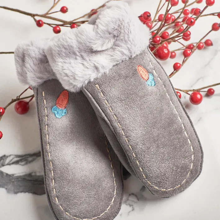 Rękawiczki^Royalfashion Szare dziecięce rękawiczki na sznurku i z jednym palcem - Rękawiczki gołębi szary