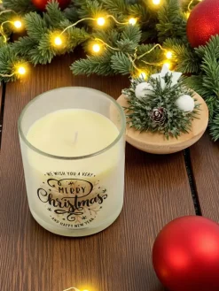 Dekoracje I Ozdoby|Artykuły Chemiczne^Royalfashion Świąteczna świeca zapachowa Merry Christmas Happy New Year