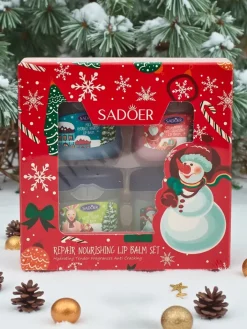 Usta^Royalfashion Świąteczny Zestaw nawilżający Balsam do ust x4